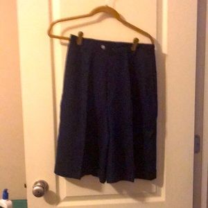 Ellen Tracy Linen Fully Lined,  Shorts, D.Blue, size #8